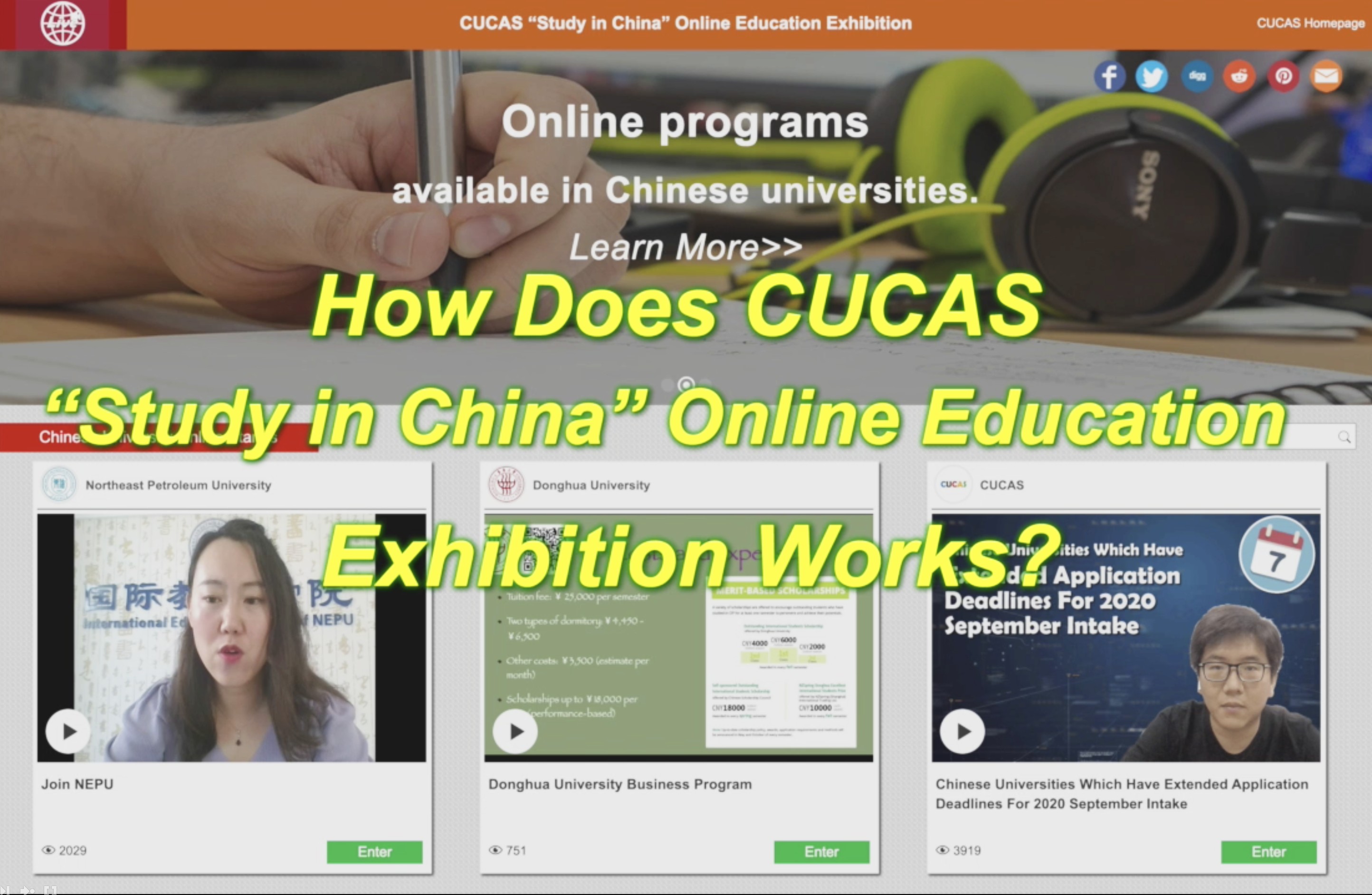 How Does CUCAS “Study in China” Online Education Exhibition Work